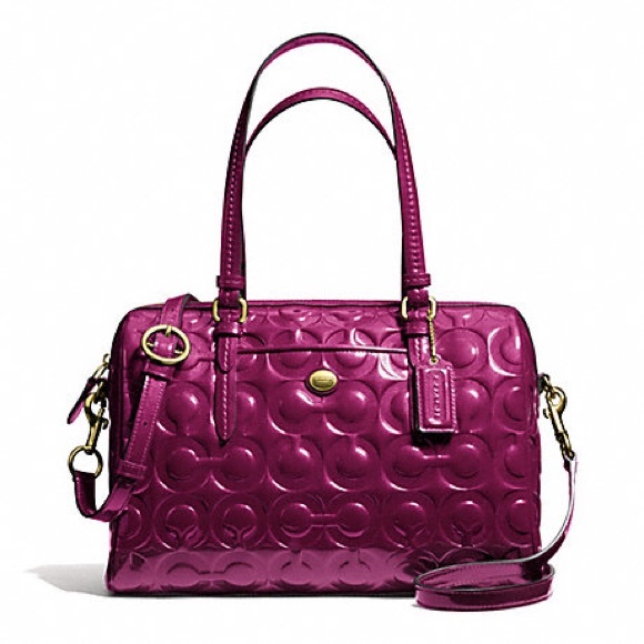 Coach Handbags - Coach Peyton Op Art Embossed Satchel
